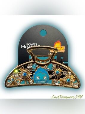 Studio Ghibli Howl's Moving Castle Blue Calcifer Claw Hair Clip